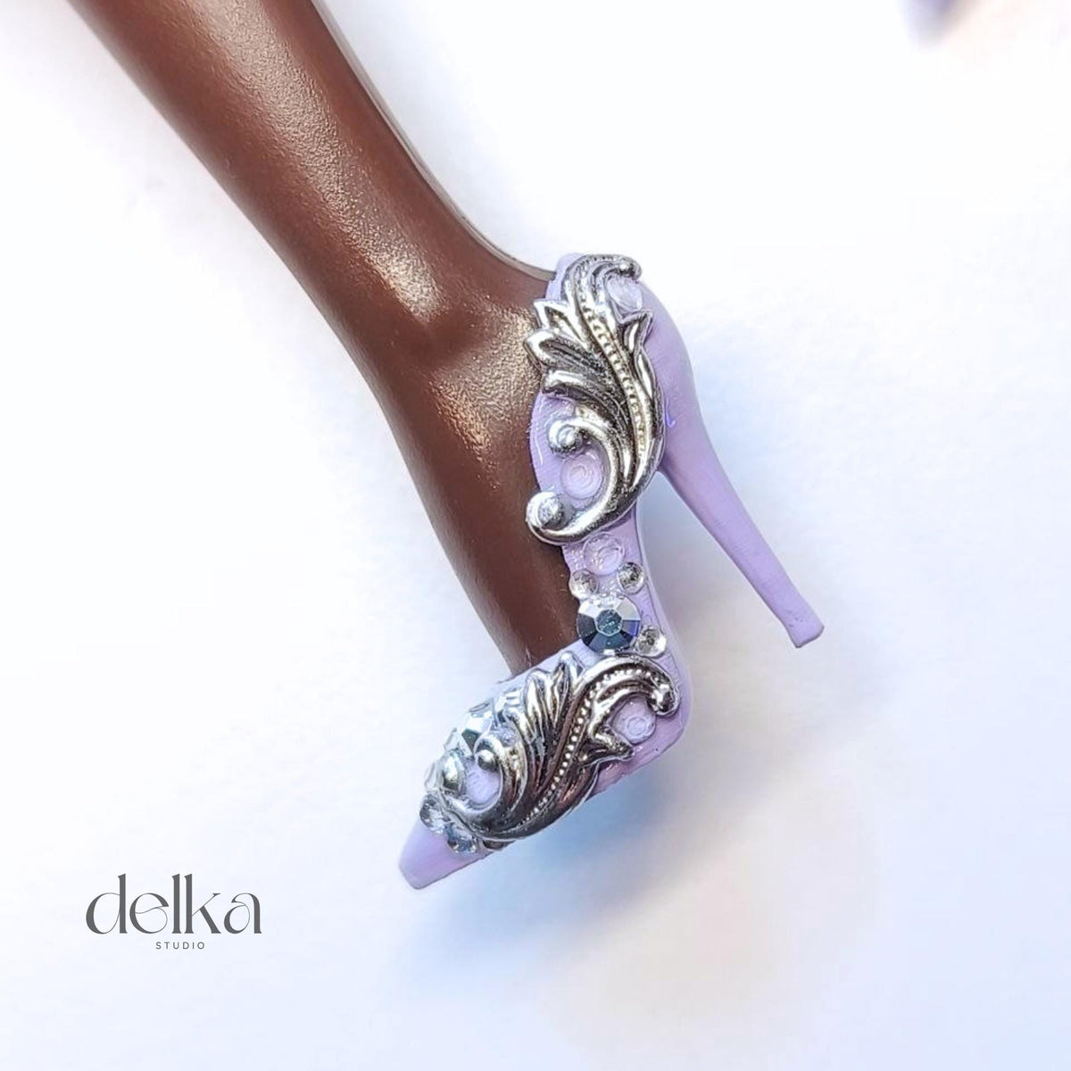 12 inch jeweled Stiletto Heels for Fashion Royalty Doll, 1/6 Scale shoes for dolls