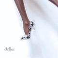 Floral-print shoes for 1/6-scale fashion dolls