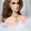 12 inch rhinestone Jeweled Choker for fashion dolls, 1:6 scale necklace for dolls
