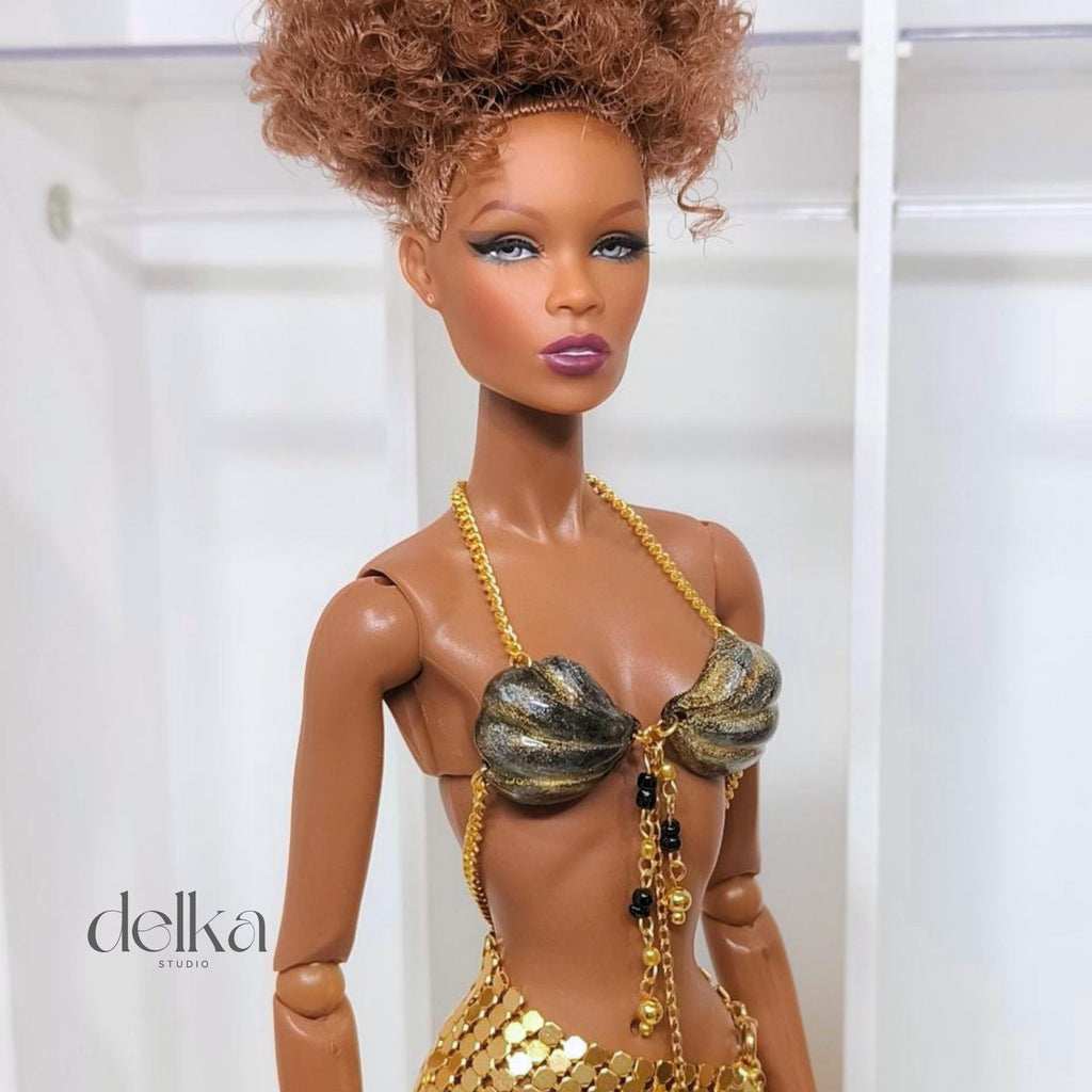 Handmade Mermaid Top for 12 inch Dolls