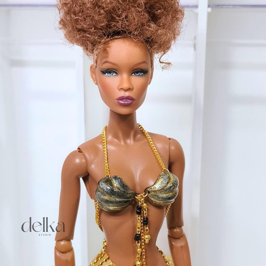Handmade Mermaid Top for 12 inch Dolls