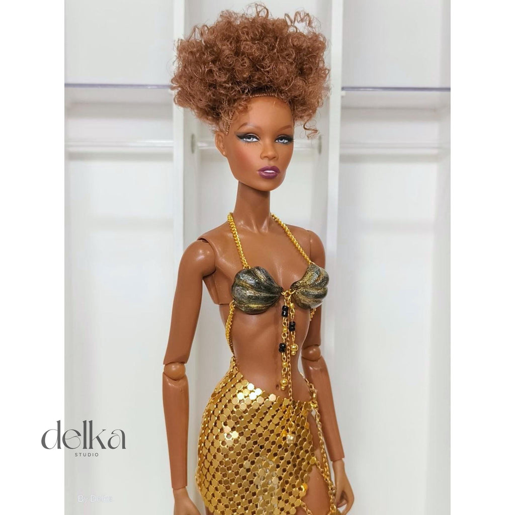Handmade Mermaid Top for 12 inch Dolls
