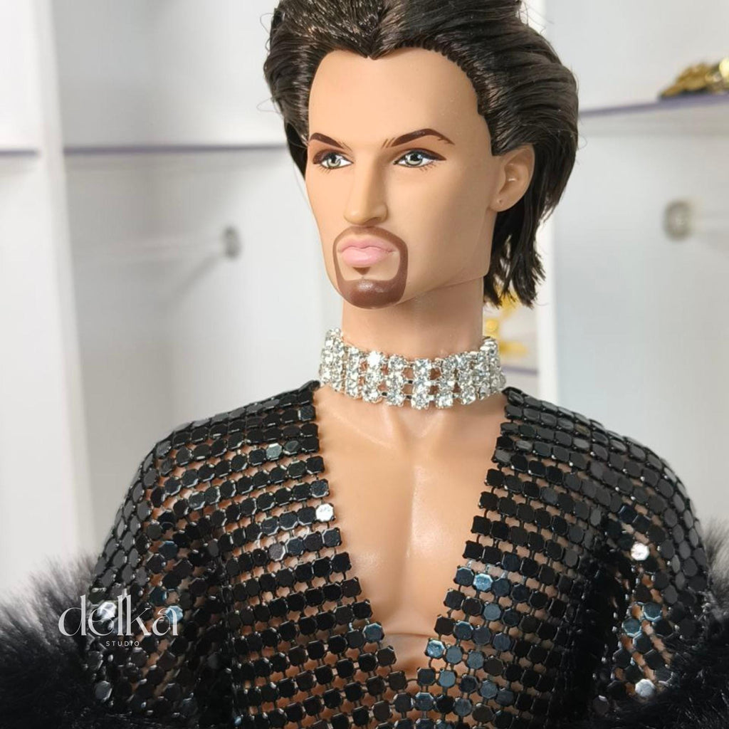 12 inch necklace for male Fashion Royalty dolls, 1:6 scale choker for man fashion dolls