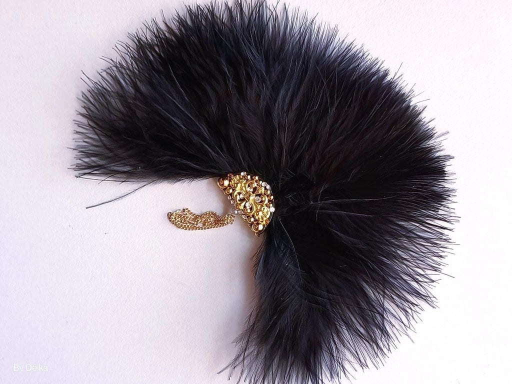 Miniature Feather Fan for 1:6 Scale Dolls, Handmade Accessory for Fashion Royalty and 12 Inch Dolls, Gift for dolls Collectors