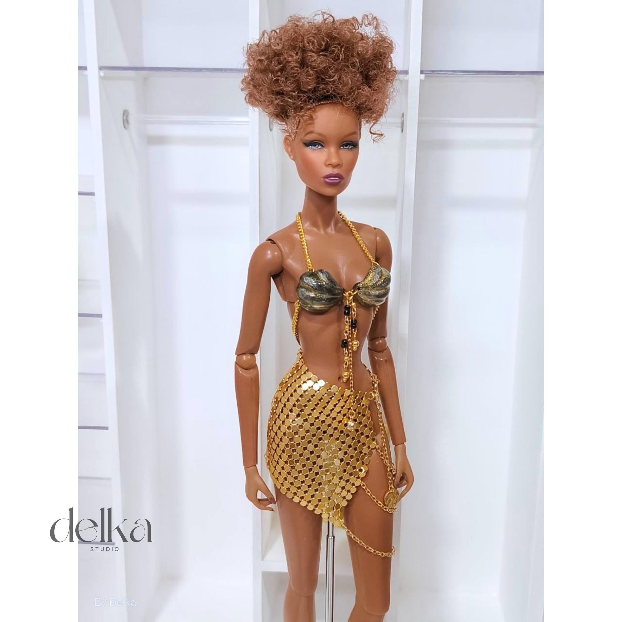 Handmade Mermaid Top for 12 inch Dolls