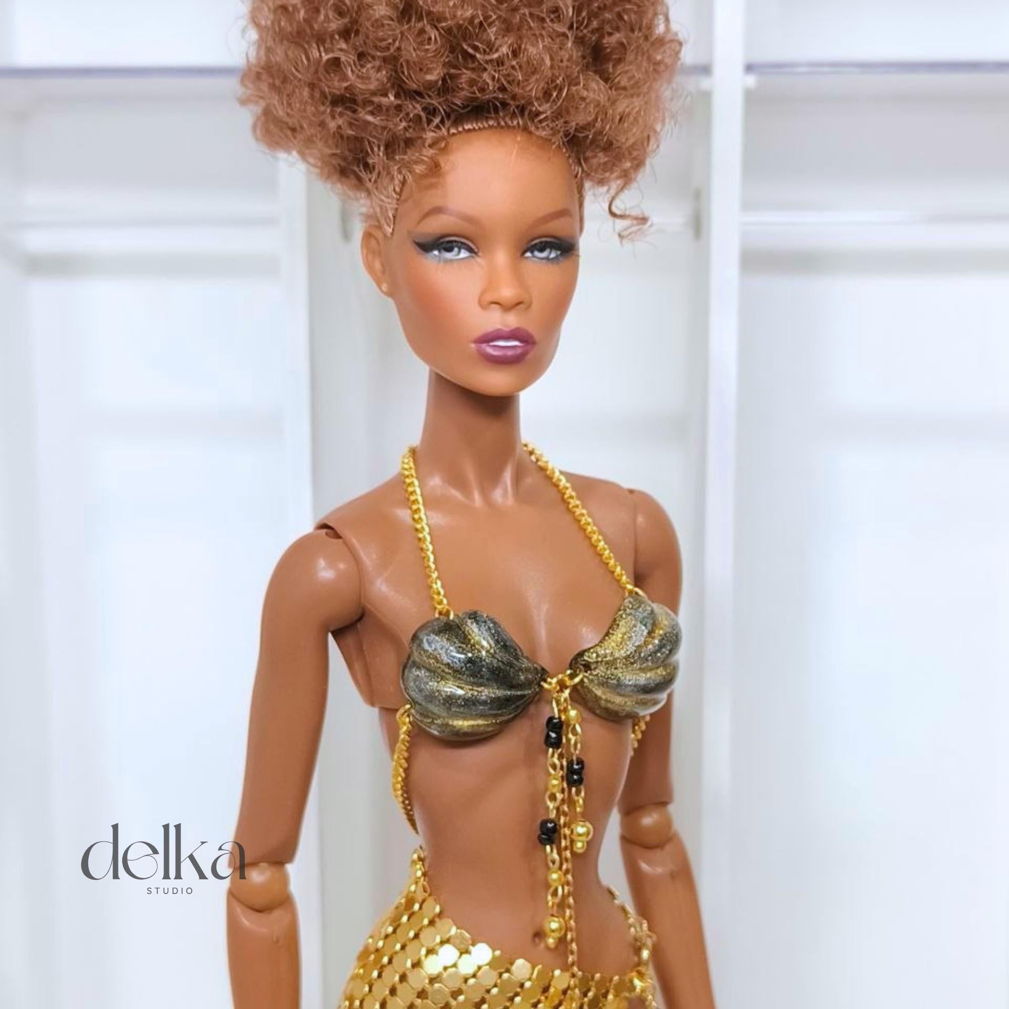 Handmade Mermaid Top for 12 inch Dolls