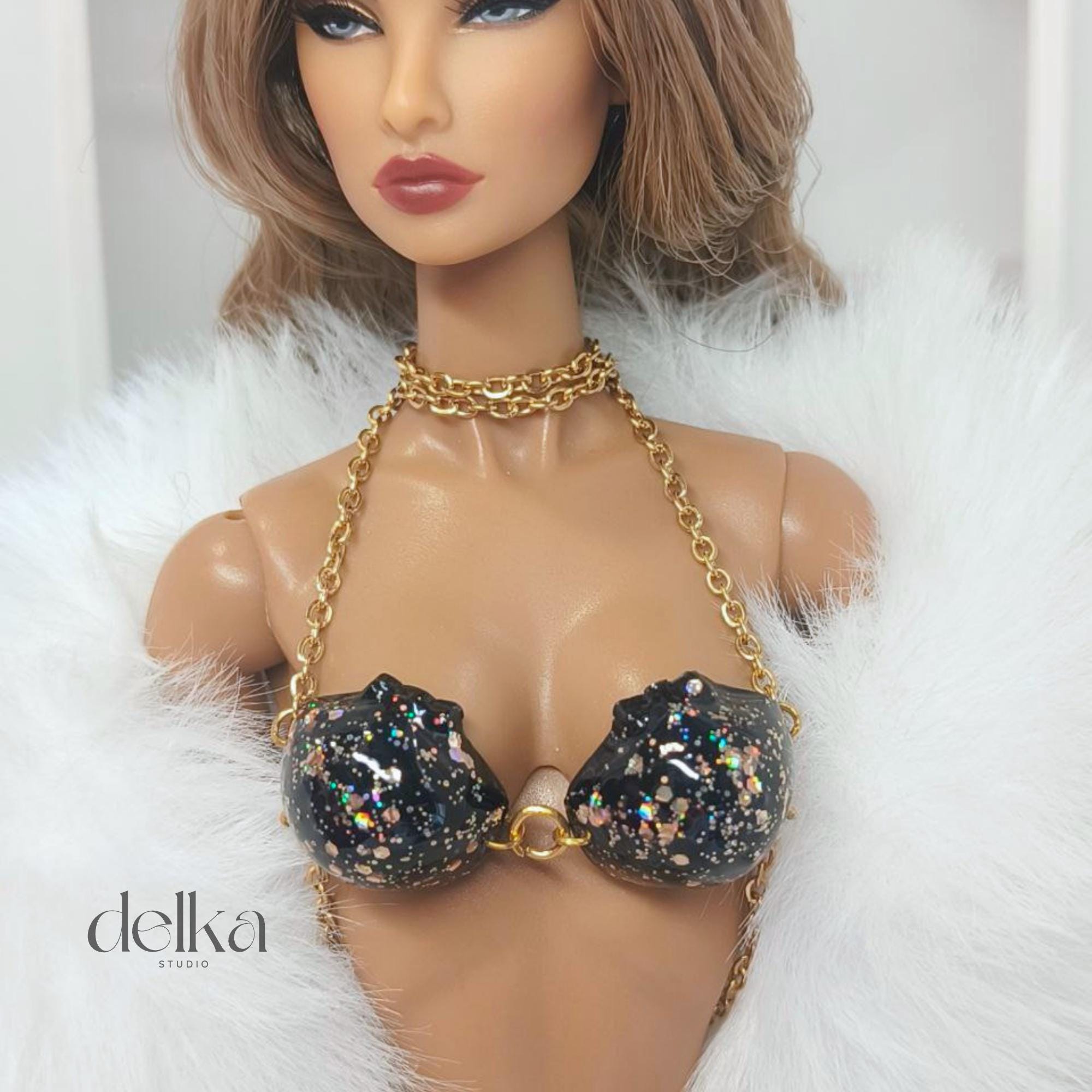 Handmade Mermaid Top for 12 inch Dolls