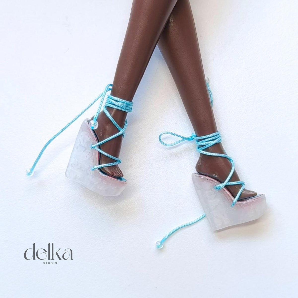 Wedge sandals for Fashion Dolls, 1/6 scale shoes for dolls