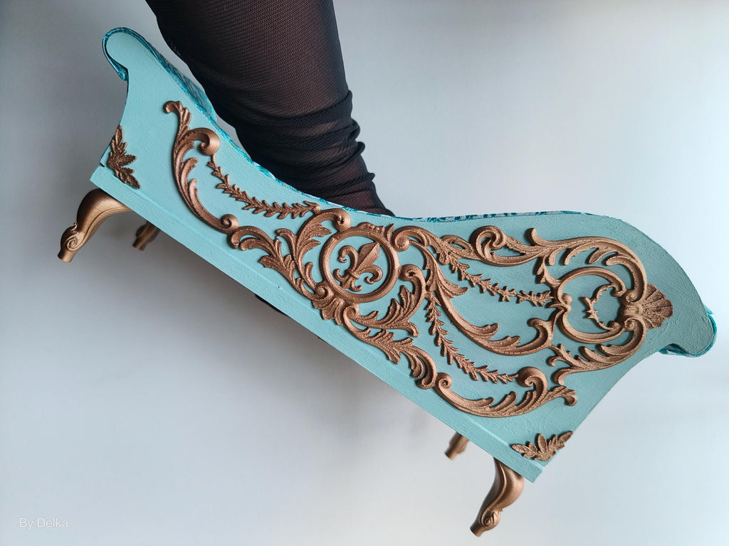 12-inch doll chaise longue, 1:6 scale sofa for fashion dolls