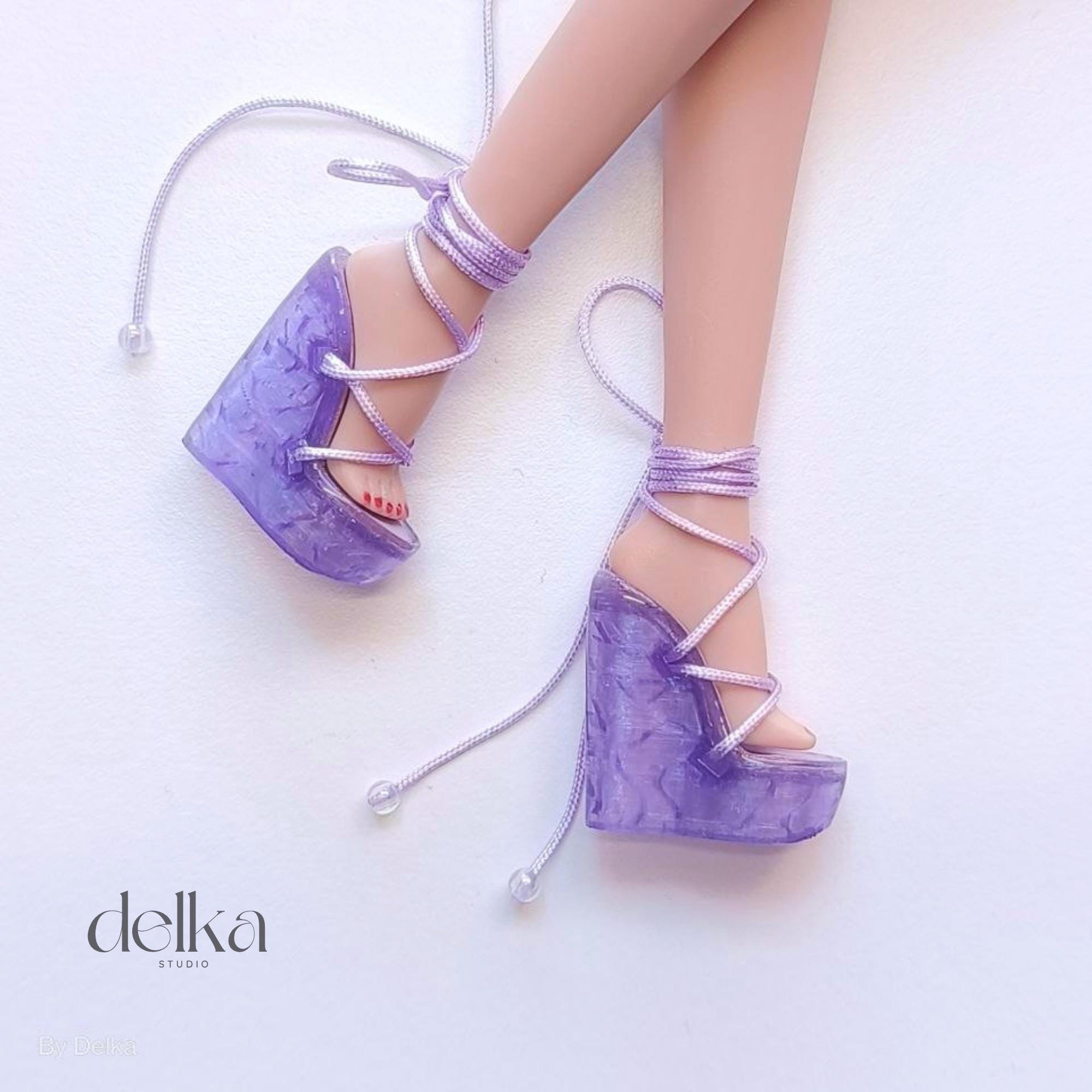 Wedge sandals for Fashion Dolls, 1/6 scale shoes for dolls