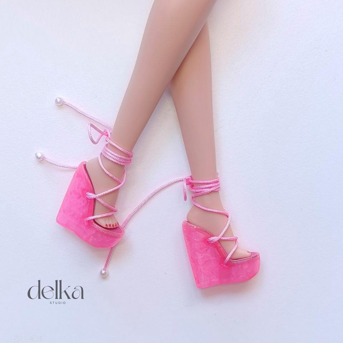 Wedge sandals for Fashion Dolls, 1/6 scale shoes for dolls