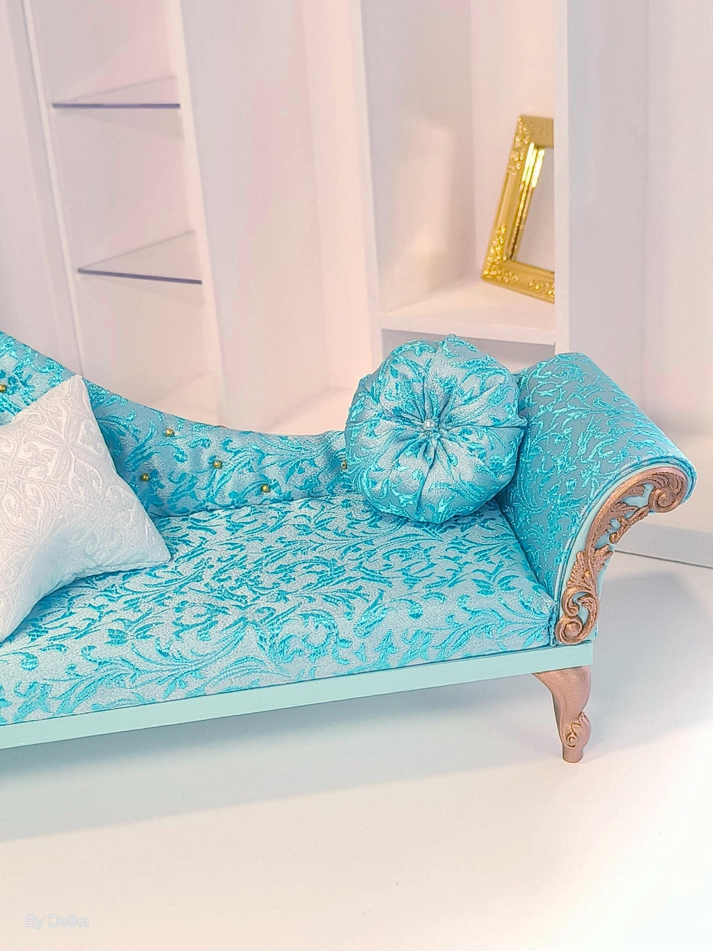 12-inch doll chaise longue, 1:6 scale sofa for fashion dolls